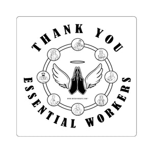 Essential Workers Thank You Square Stickers