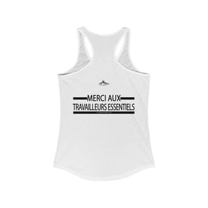 Essential Workers Merci Aux Travailleurs Essentiels  Racerback Tank