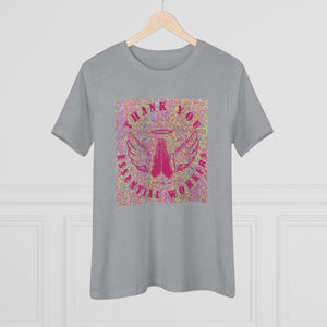 Essential Worker Thank You Women's Premium Tee, pink and sparkles