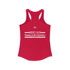 Essential Workers Merci Aux Travailleurs Essentiels  Racerback Tank