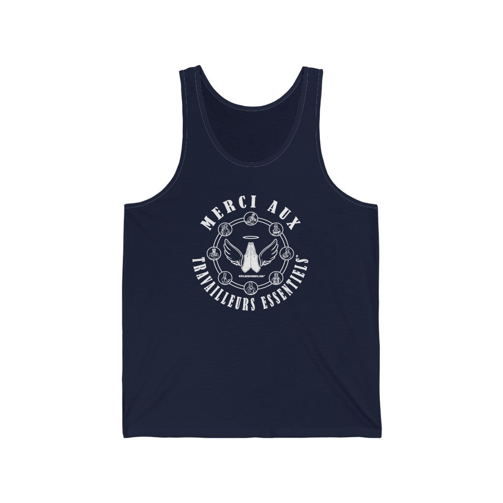 Essential Workers Merci Aux Travailleurs Essentiels Unisex Jersey Tank Top