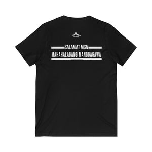 Essential Workers Salamat Mga Mahahalagang Manggagawa Thank You V-Neck Tee