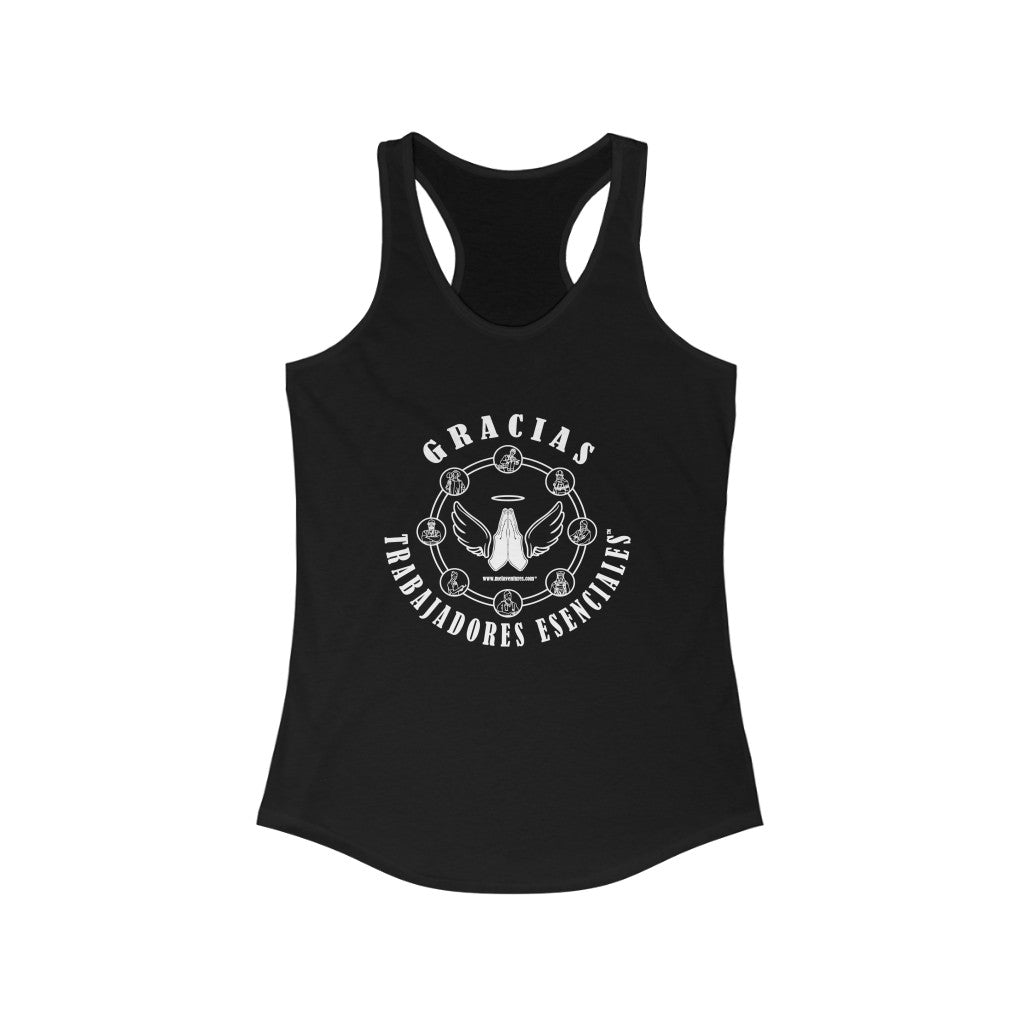 Essential Workers Gracias Trabajadoras Esenciales Racerback Tank