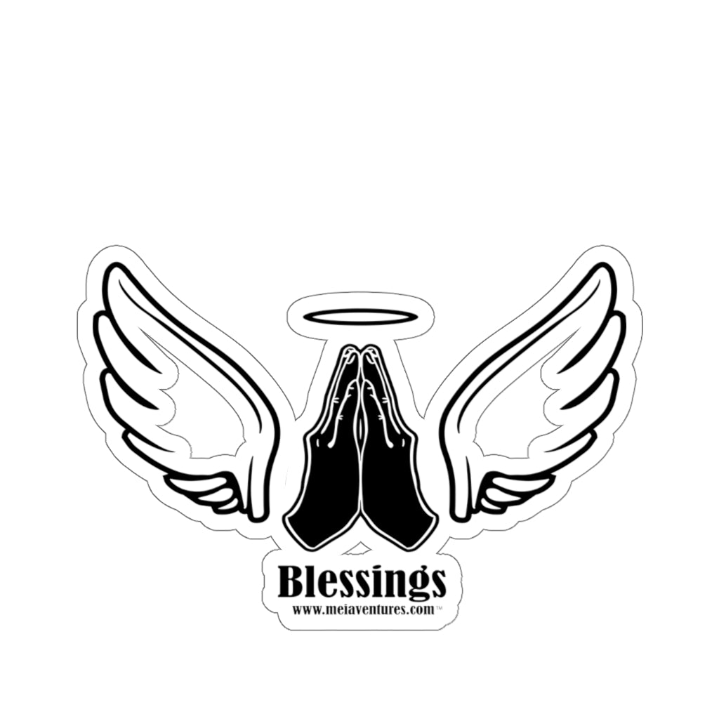 Blessings Kiss-Cut Sticker white