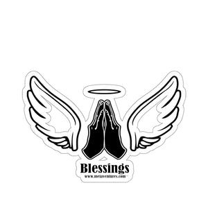 Blessings Kiss-Cut Sticker white