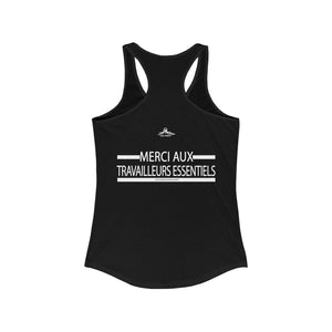 Essential Workers Merci Aux Travailleurs Essentiels  Racerback Tank