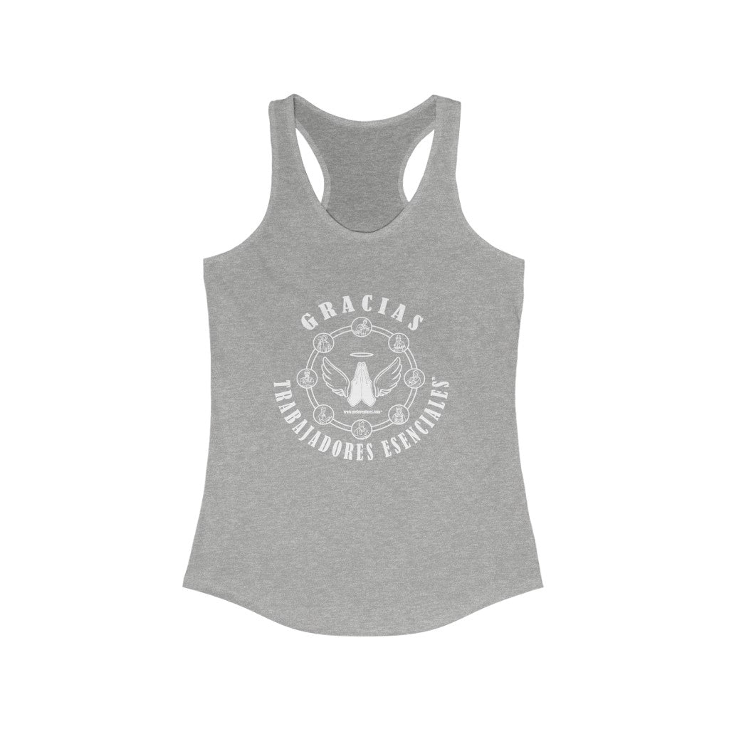 Essential Workers Gracias Trabajadoras Esenciales Racerback Tank