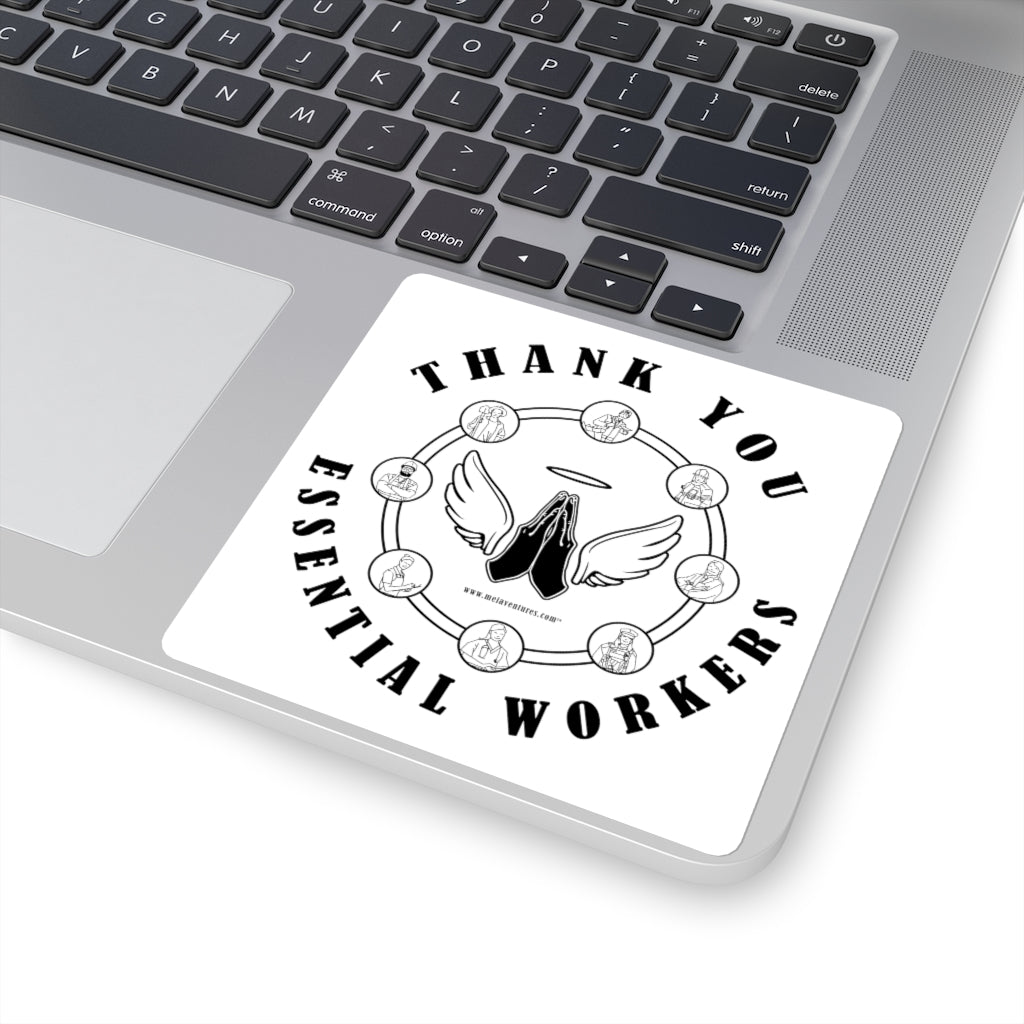 Essential Workers Thank You Square Stickers